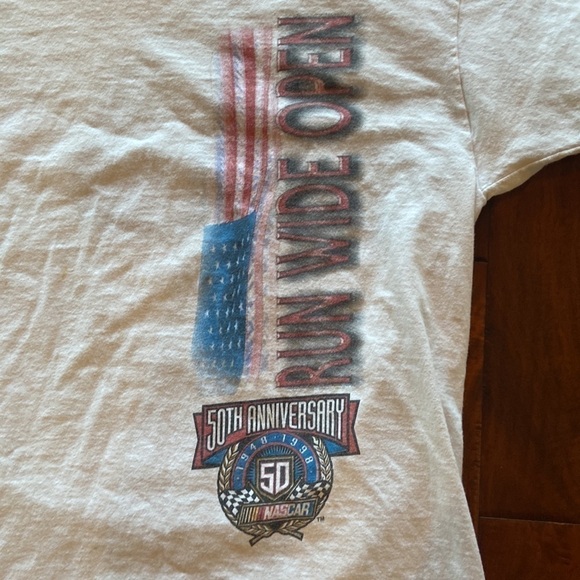 Mens vintage 90s NASCAR 50th Anniversary Run Wide Open Tee in Size XL - Picture 4 of 5